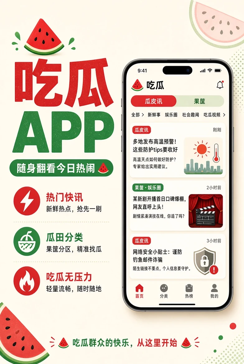 吃瓜移动端服务展示