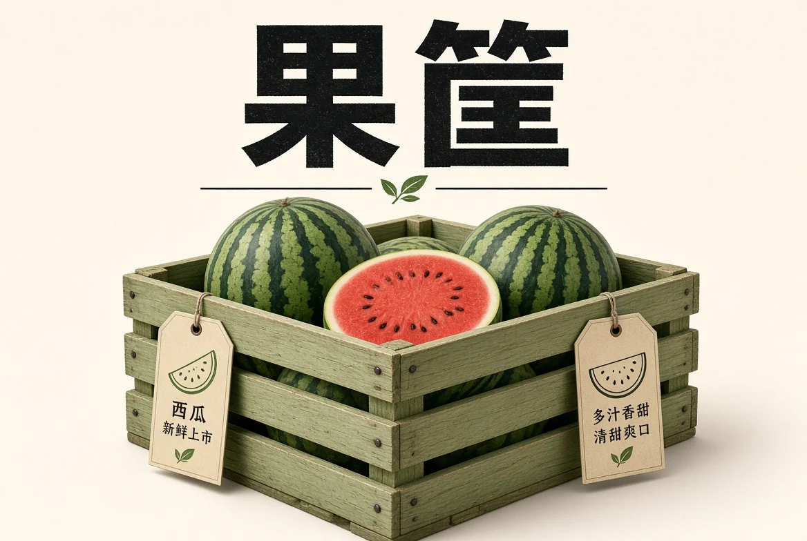 果筐栏目装饰画面